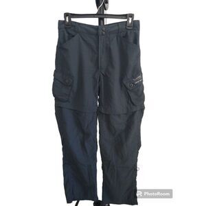 Gander Outdoorsy convertible  dark gray 100% Nylon cargo pants Size 4